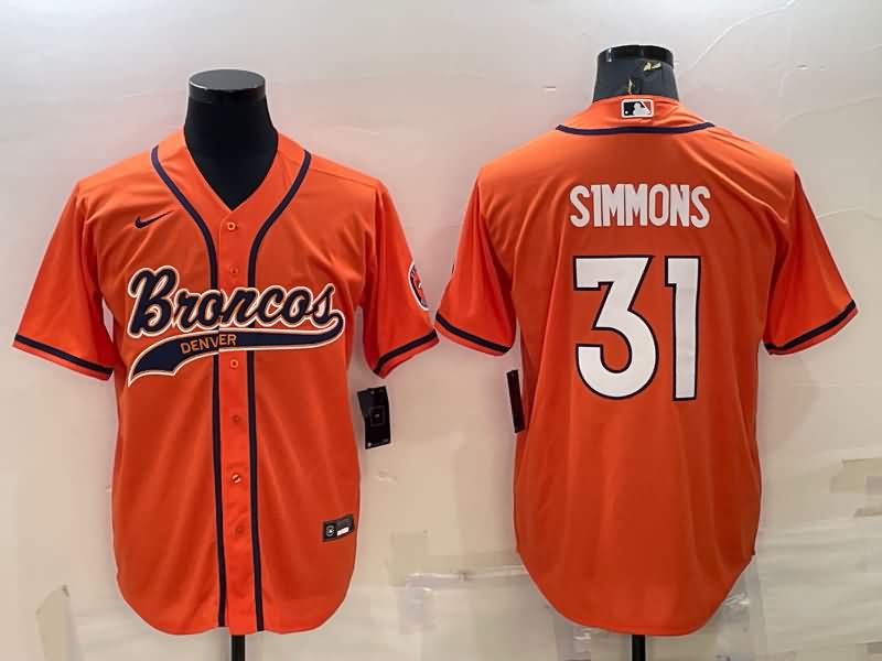 Denver Broncos Orange MLB&NFL Jersey