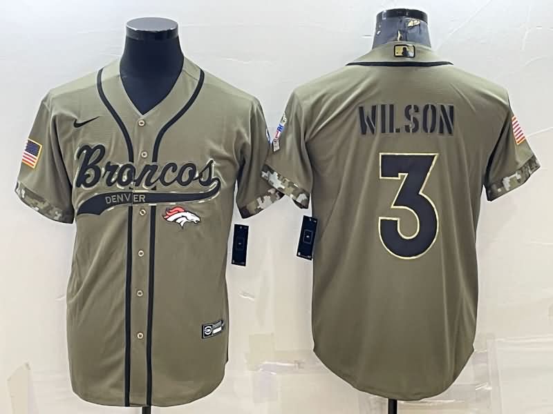 Denver Broncos Olive Salute To Service MLB&NFL Jersey