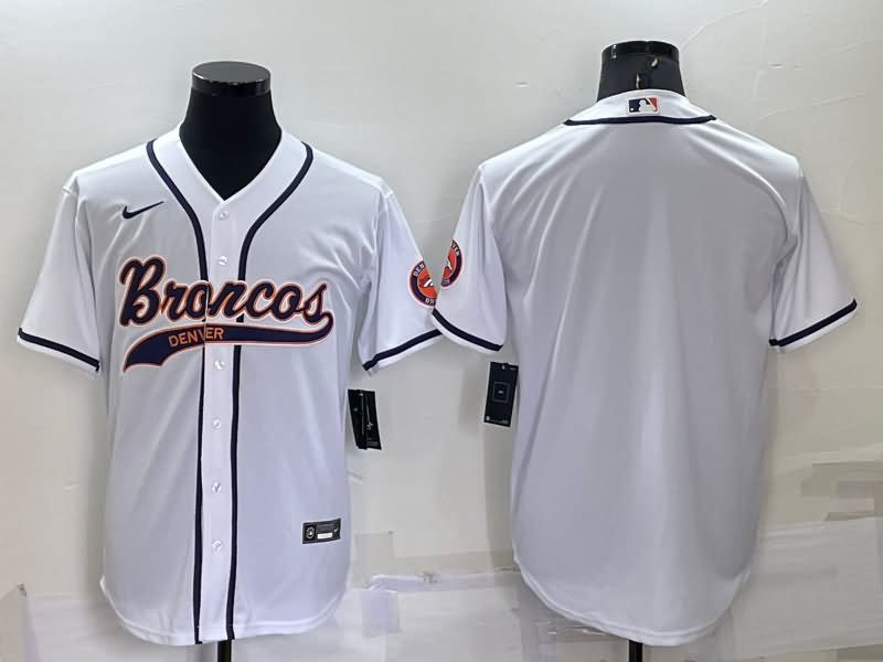 Denver Broncos White MLB&NFL Jersey