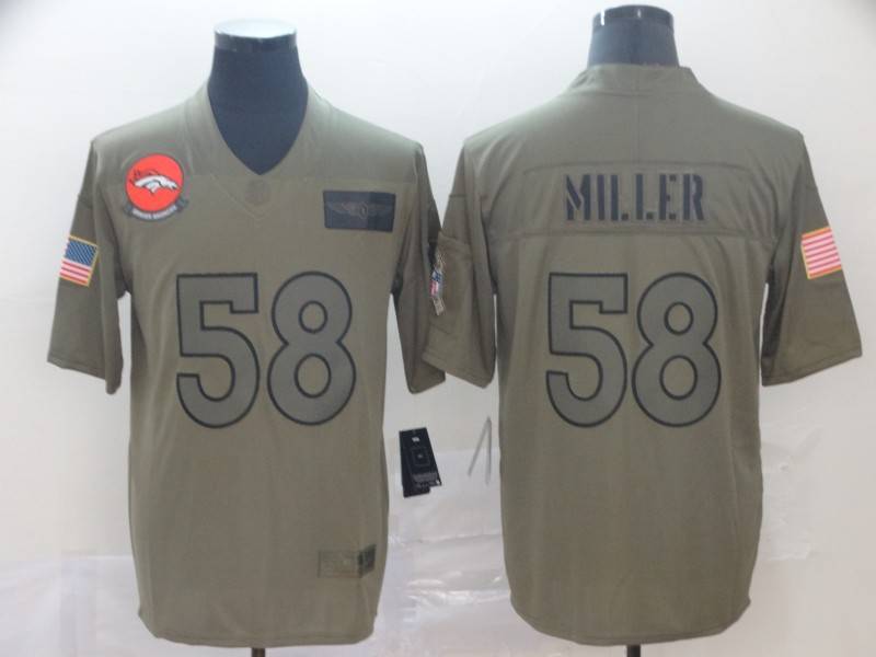 Denver Broncos Olive Salute To Service NFL Jersey