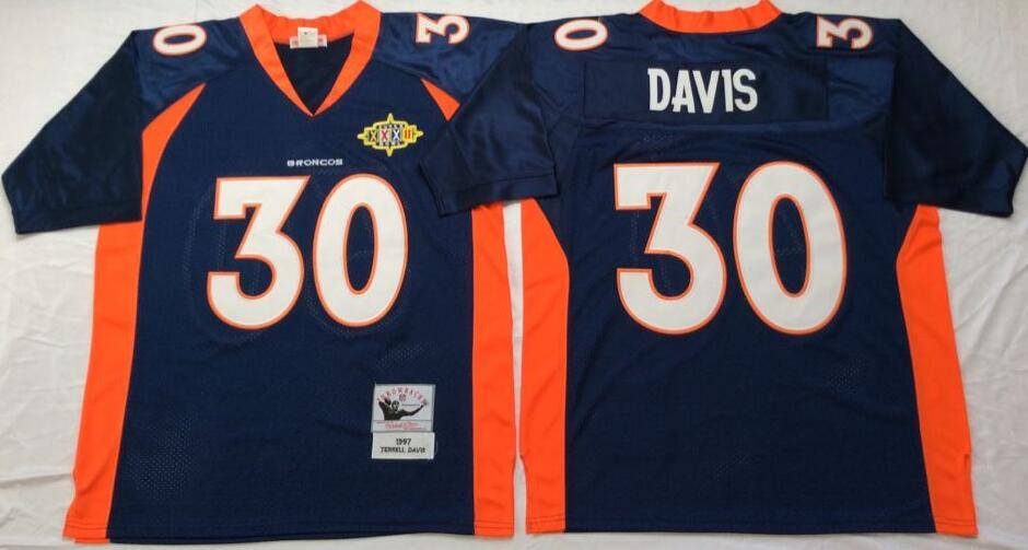 Denver Broncos Dark Blue Retro NFL Jersey