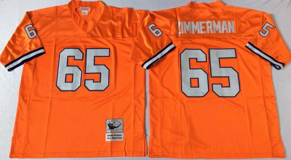 Denver Broncos Orange Retro NFL Jersey 02