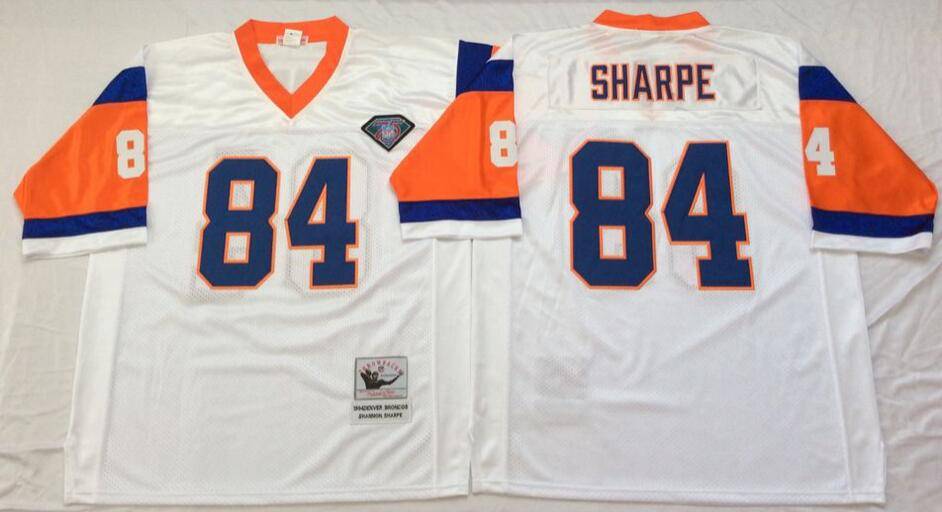 Denver Broncos White Retro NFL Jersey