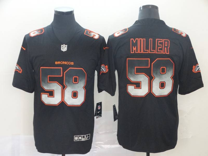 Denver Broncos Black Smoke Fashion NFL Jersey