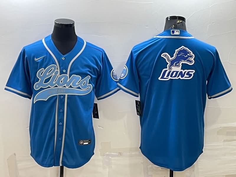 Detroit Lions Blue MLB&NFL Jersey