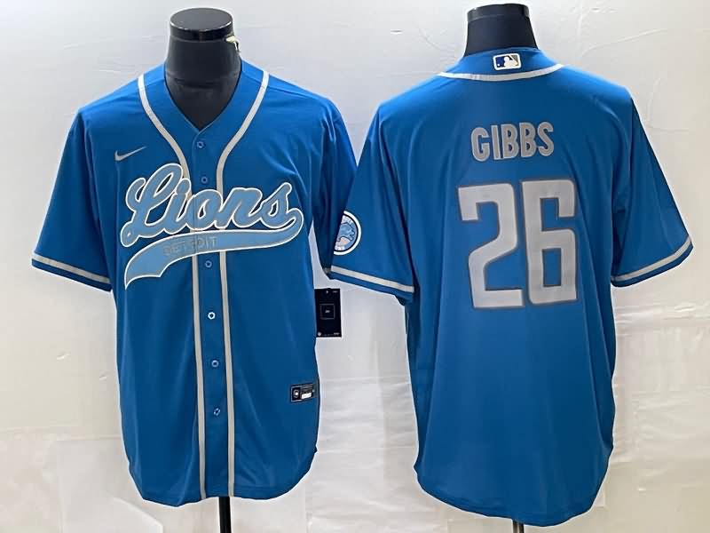 Detroit Lions Blue MLB&NFL Jersey