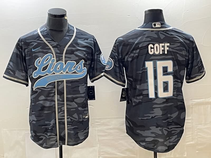 Detroit Lions Camouflage MLB&NFL Jersey