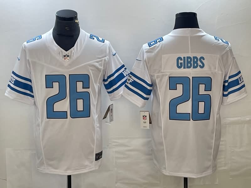 Detroit Lions White NFL Jersey 02