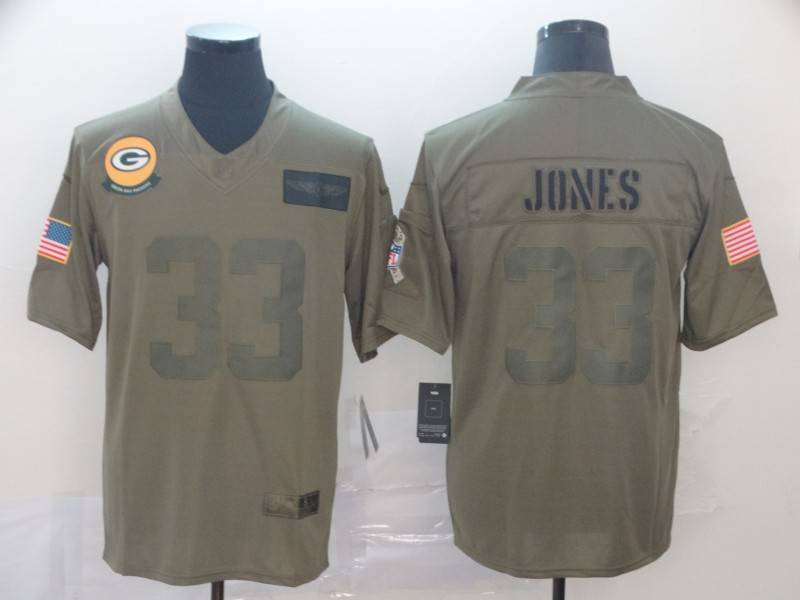 Green Bay Packers Olive Salute To Service NFL Jersey