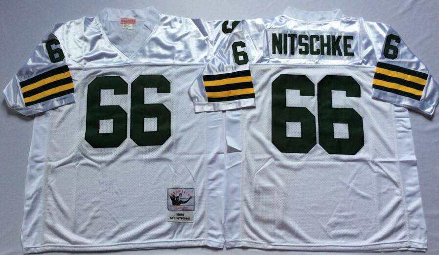 Green Bay Packers White Retro NFL Jersey