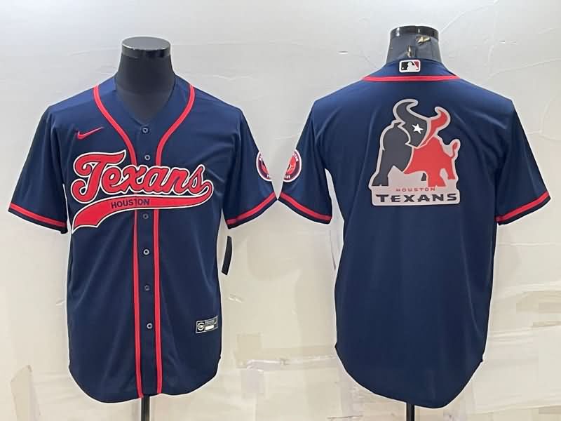 Houston Texans Dark Blue MLB&NFL Jersey