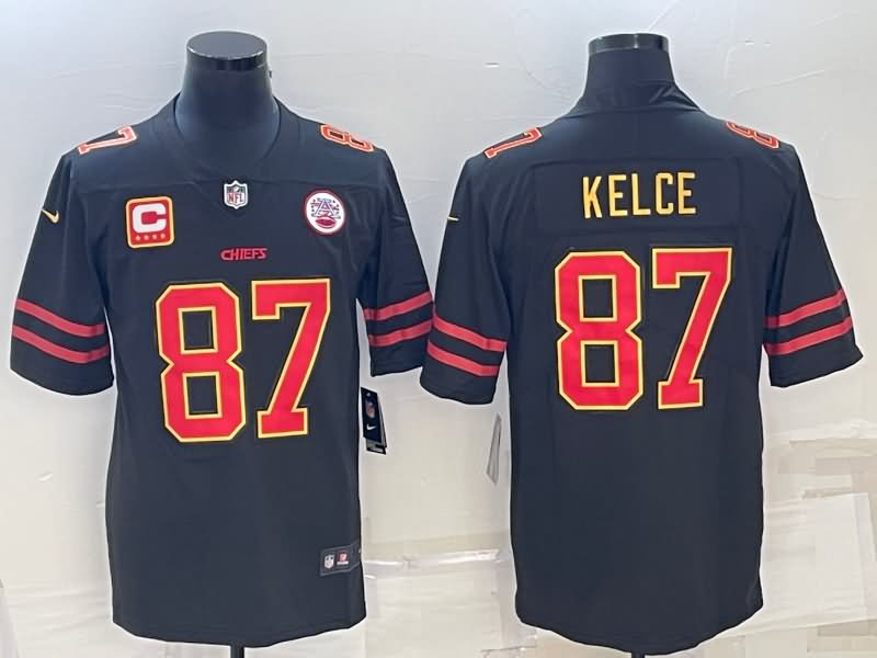 Kansas City Chiefs Black Gold NFL Jersey 02