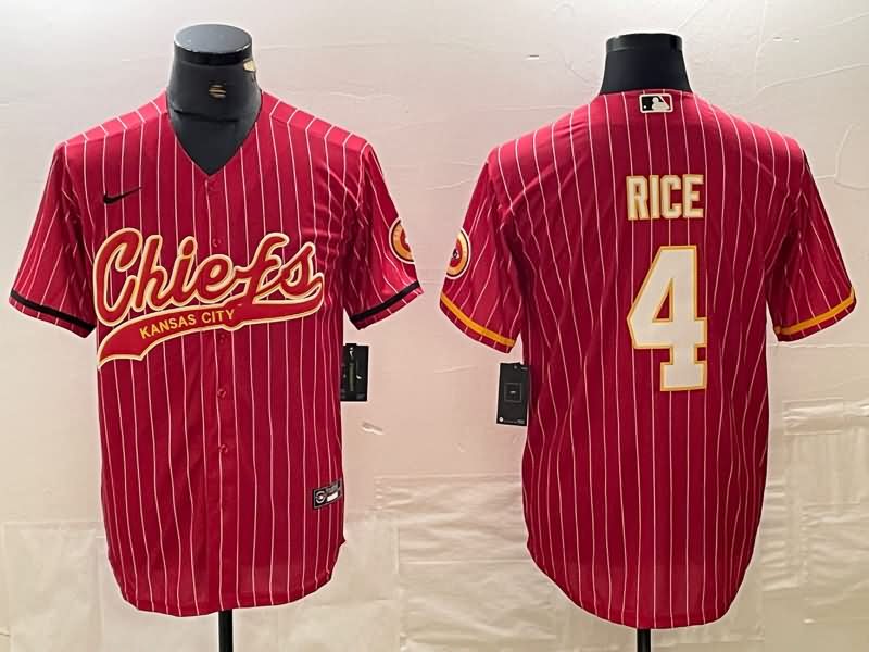 Kansas City Chiefs Red MLB&NFL Jersey 02