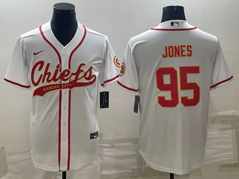 Kansas City Chiefs White MLB&NFL Jersey