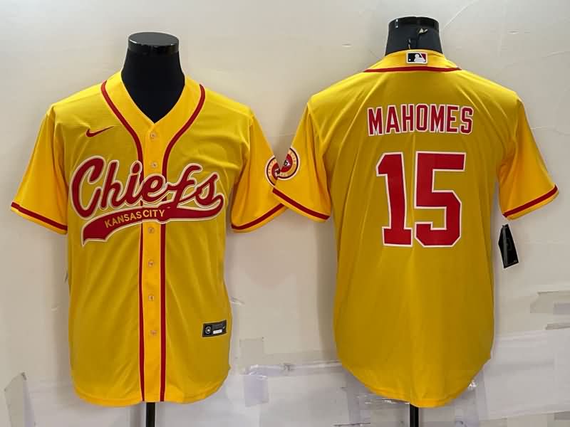 Kansas City Chiefs Yellow MLB&NFL Jersey