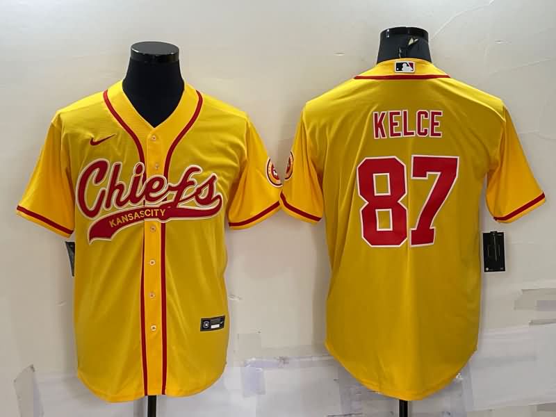 Kansas City Chiefs Yellow MLB&NFL Jersey