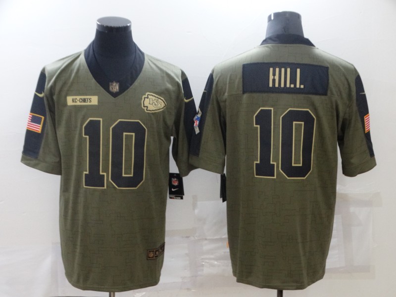 Kansas City Chiefs Olive Salute To Service NFL Jersey