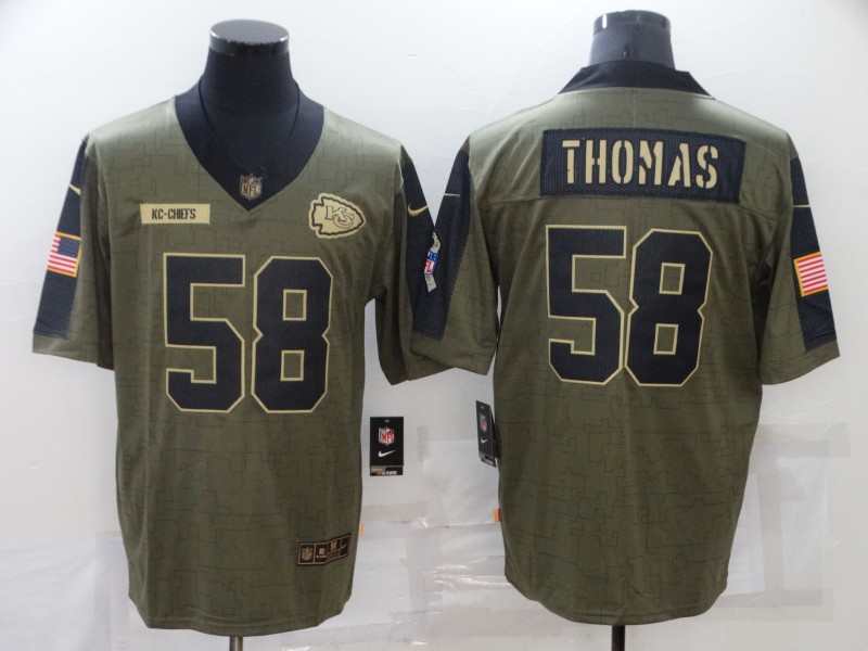 Kansas City Chiefs Olive Salute To Service NFL Jersey