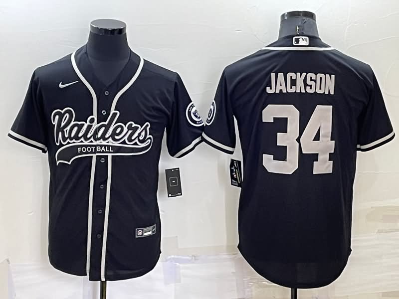 Las Vegas Raiders Black MLB&NFL Jersey