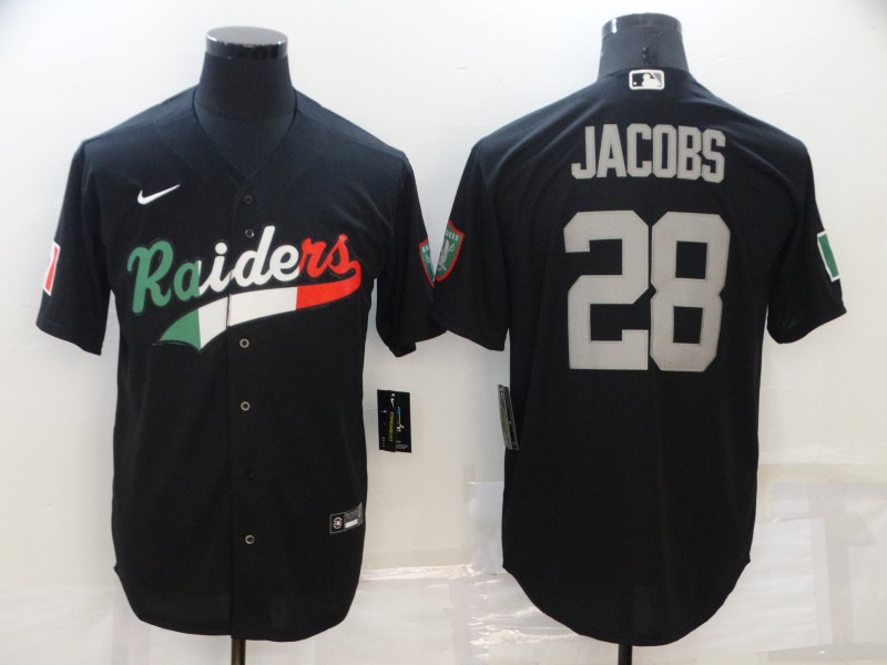 Las Vegas Raiders Black MLB&NFL Jersey 02