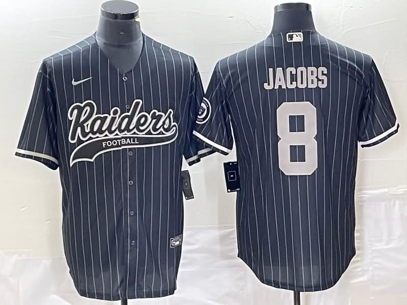 Las Vegas Raiders Black MLB&NFL Jersey 03