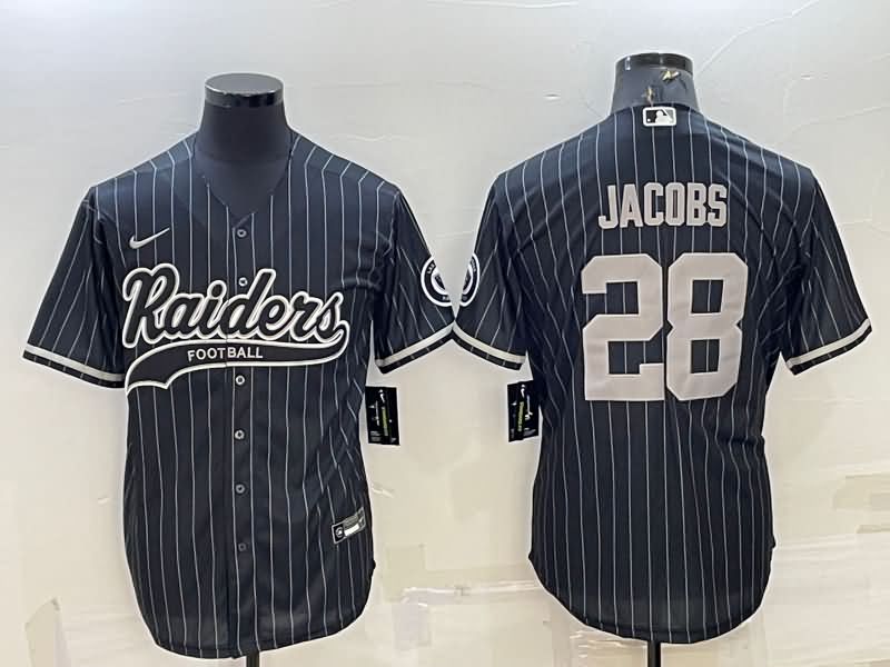 Las Vegas Raiders Black MLB&NFL Jersey 03