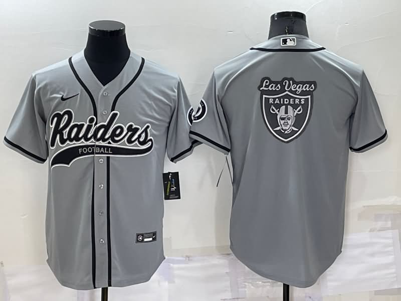 Las Vegas Raiders Grey MLB&NFL Jersey