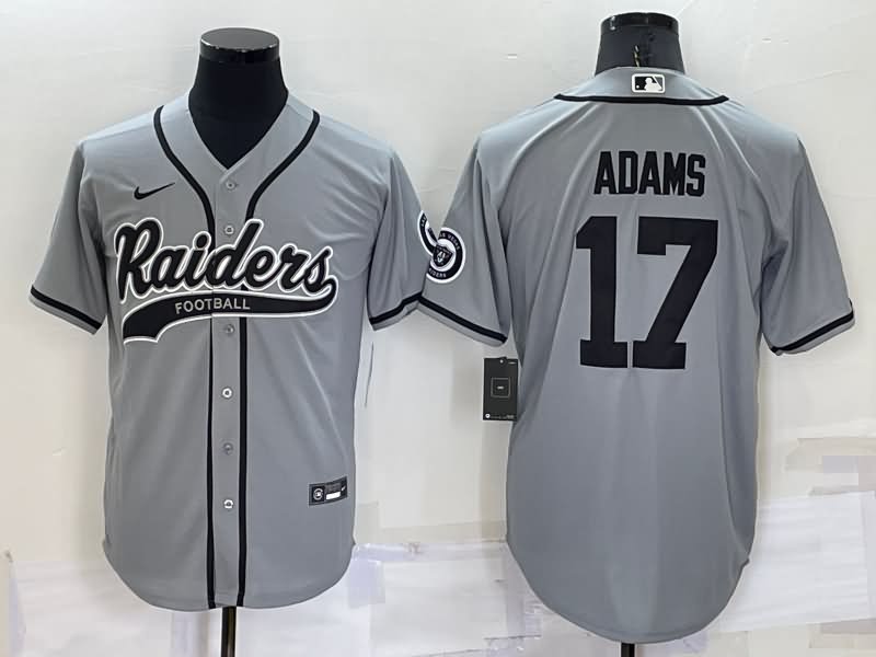 Las Vegas Raiders Grey MLB&NFL Jersey