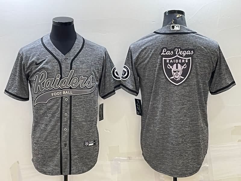 Las Vegas Raiders Grey MLB&NFL Jersey 02