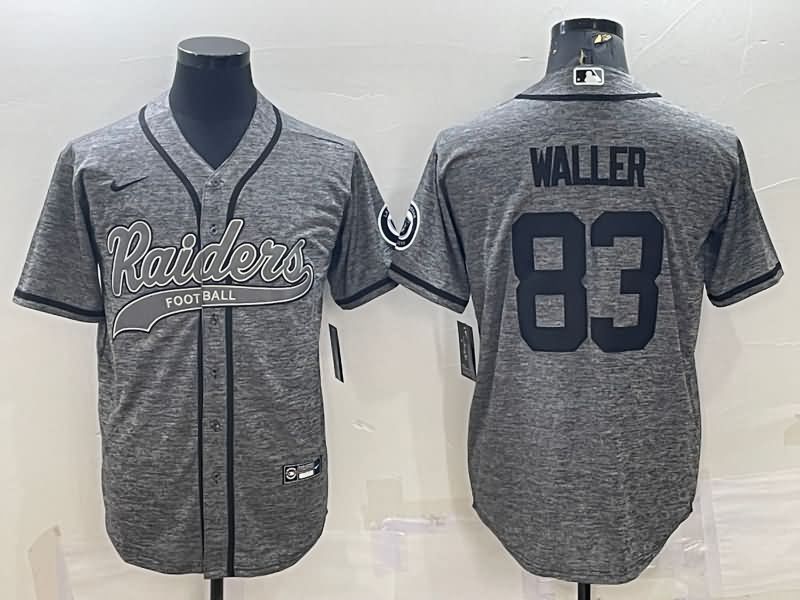 Las Vegas Raiders Grey MLB&NFL Jersey 02