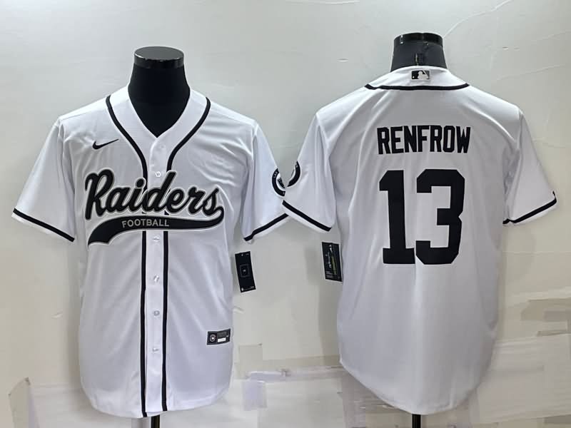 Las Vegas Raiders White MLB&NFL Jersey