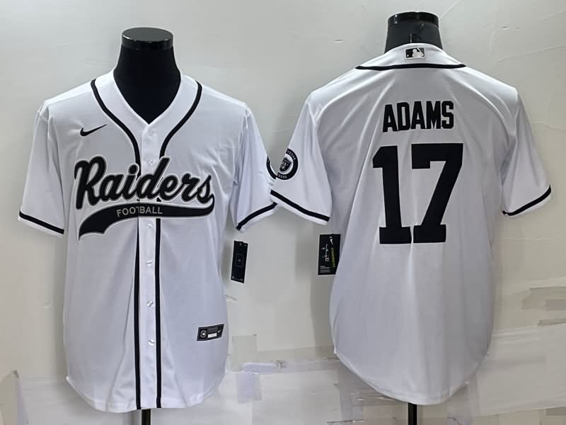 Las Vegas Raiders White MLB&NFL Jersey