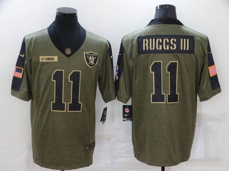 Las Vegas Raiders Olive Salute To Service NFL Jersey 02