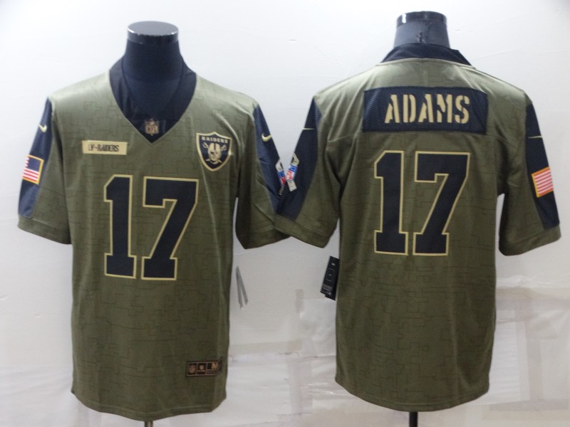 Las Vegas Raiders Olive Salute To Service NFL Jersey 02