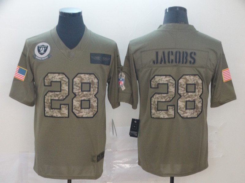 Las Vegas Raiders Olive Salute To Service NFL Jersey 04