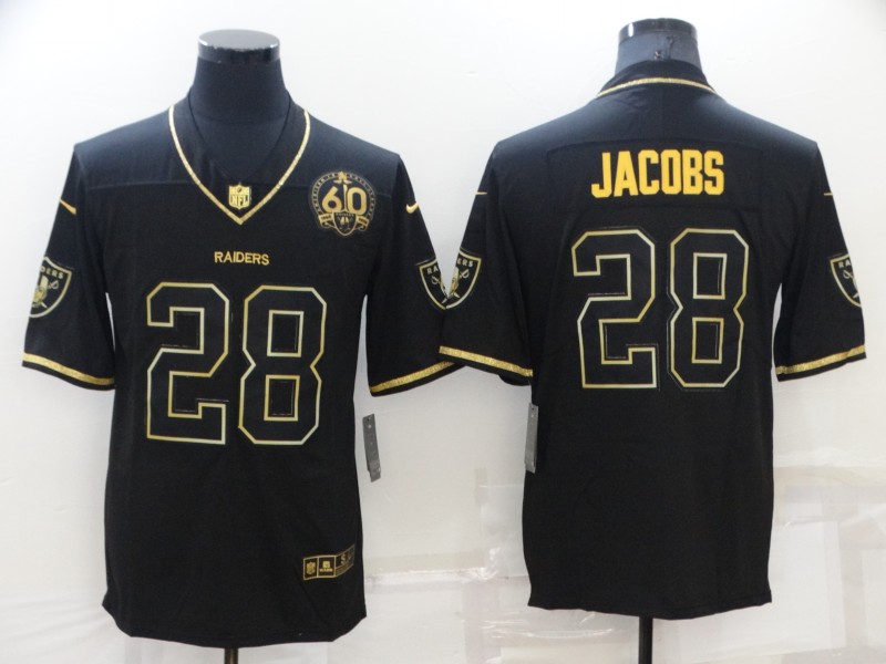 Las Vegas Raiders Black Gold Retro NFL Jersey