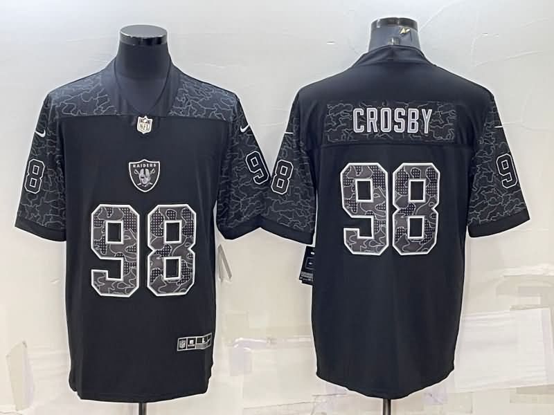 Las Vegas Raiders Black RFLCTV NFL Jersey