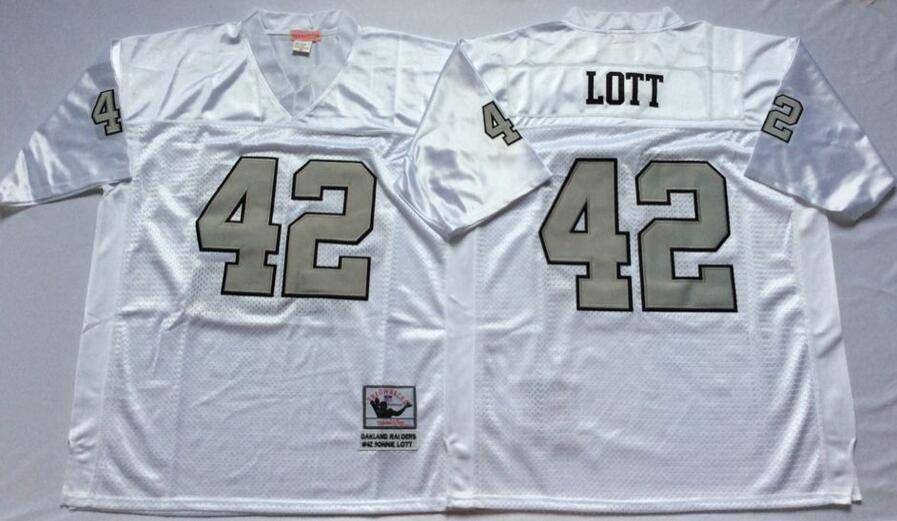 Las Vegas Raiders White Retro NFL Jersey 02