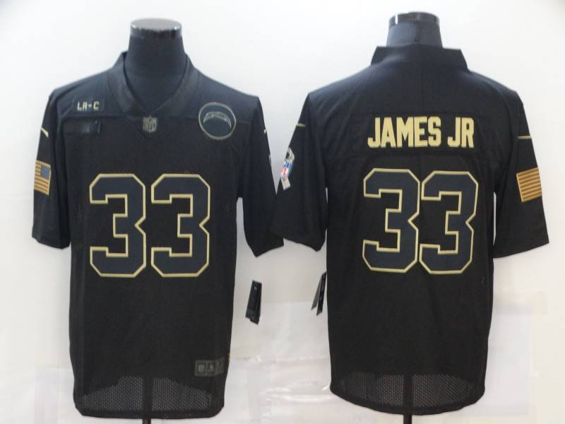 Los Angeles Chargers Black Gold Salute To Service NFL Jersey