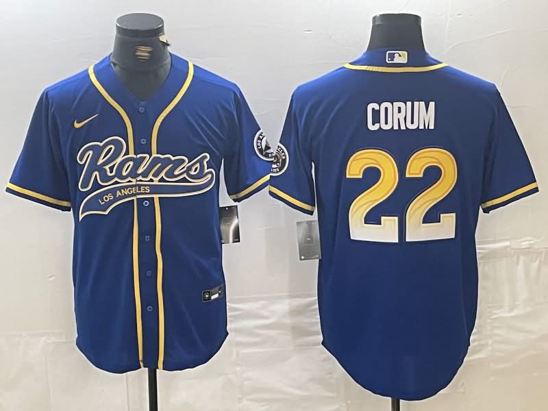 Los Angeles Rams Blue MLB&NFL Jersey