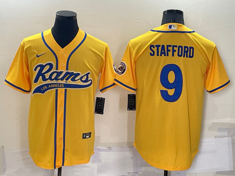 Los Angeles Rams Yellow MLB&NFL Jersey