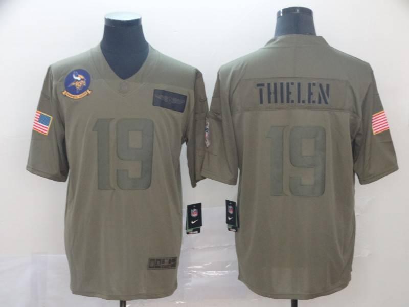 Los Angeles Rams Olive Salute To Service NFL Jersey 02