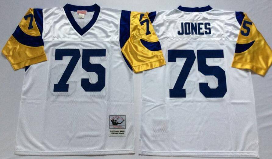 Los Angeles Rams White Retro NFL Jersey