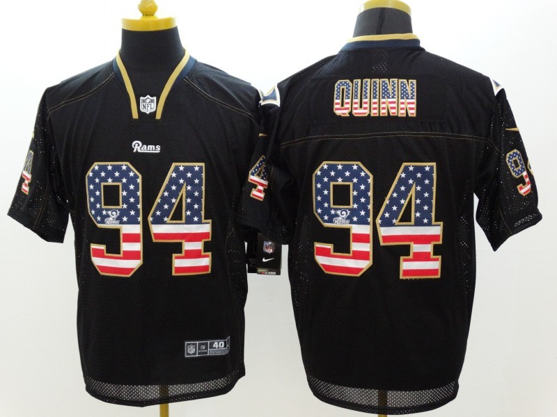 Los Angeles Rams Black USA Flag NFL Jersey