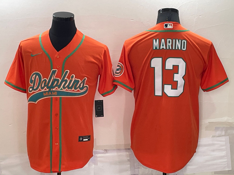 Miami Dolphins Orange MLB&NFL Jersey