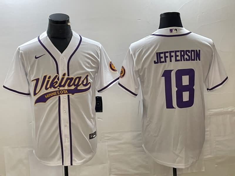 Minnesota Vikings White MLB&NFL Jersey