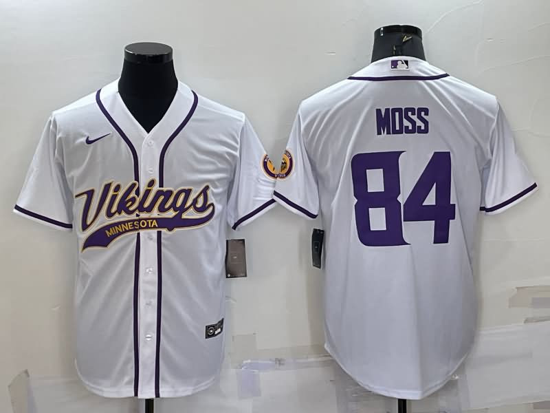 Minnesota Vikings White MLB&NFL Jersey