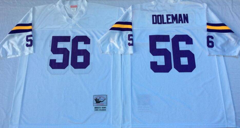 Minnesota Vikings White Retro NFL Jersey