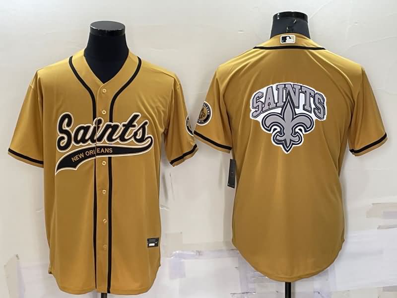 New Orleans Saints Gold MLB&NFL Jersey