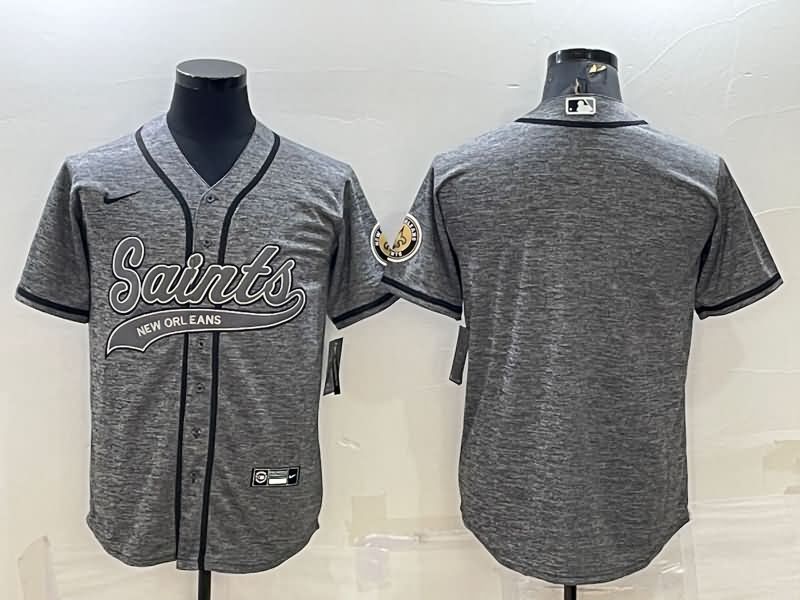 New Orleans Saints Grey MLB&NFL Jersey